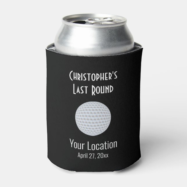 Funny Golf Ball Bachelor Party Wedding Favor Can Cooler (Can Front)