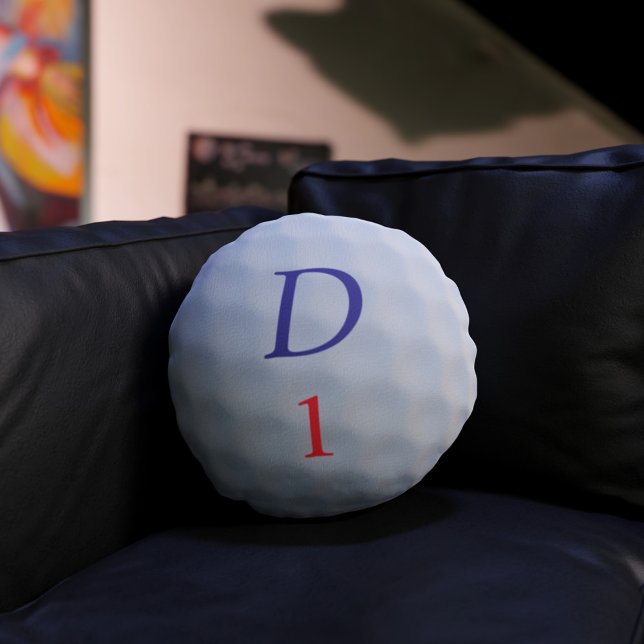 Funny Golf Ball Dimpled Round Pillow (Creator Uploaded)