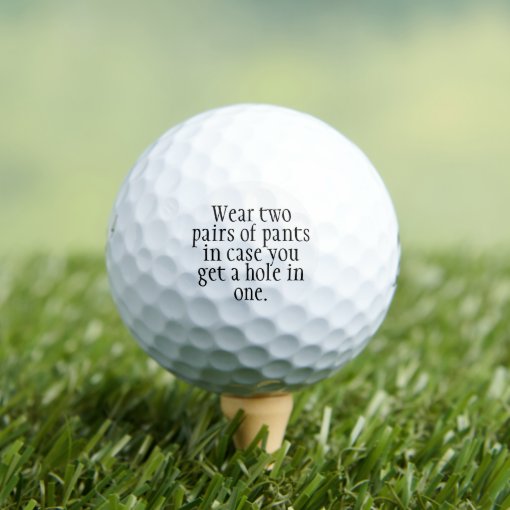 Funny Golf Ball Hole in One Joke Zazzle