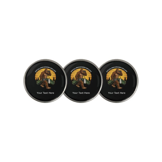 Funny Golf Ball Hunter Bigfoot Marker Gift set (3 Up)