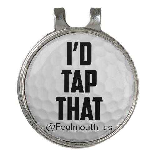 Funny Golf Ball Id Tap That Golf Hat Clip
