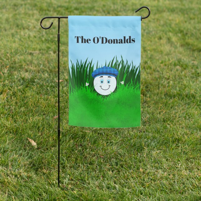 Funny Golf Ball in Rough Personalized Garden Flag (In SItu)