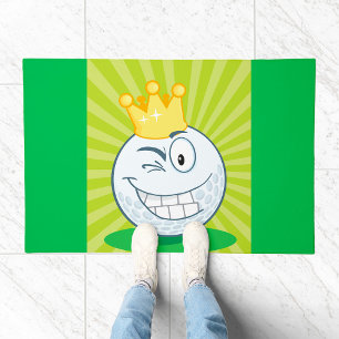 Funny Golf Ball King Of Golfing Doormat