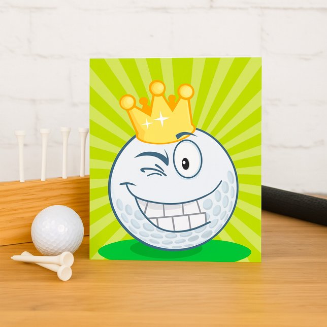 Funny Golf Ball King Of Golfing Invitation (Creator Uploaded)