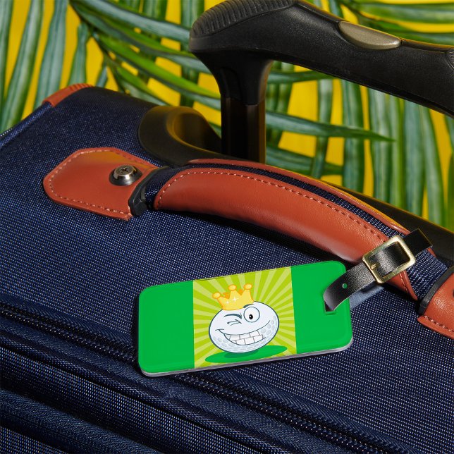 Funny Golf Ball King Of Golfing Luggage Tag (Creator Uploaded)