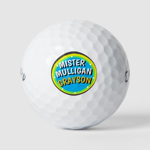 Funny Golf Ball Mister Mulligan