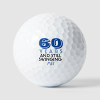 Funny Golf Balls 60th Birthday Party Monogrammed