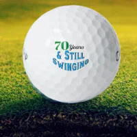 Funny Golf Balls 70th Birthday Party Monogrammed, Zazzle