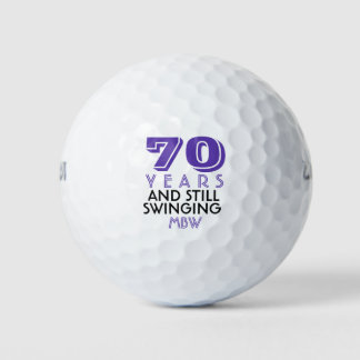 Funny Golf Balls 70th Birthday Party Monogrammed