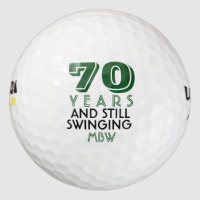 Funny Golf Balls 70th Birthday Party Monogrammed