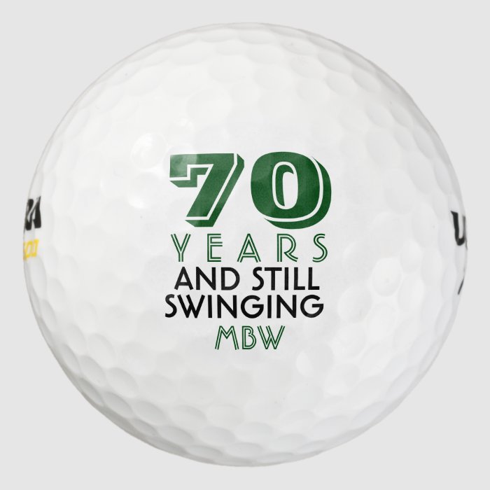 Funny Golf Balls 70th Birthday Party Monogrammed | Zazzle