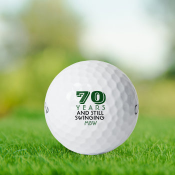 Funny Golf Balls 70th Birthday Party Monogrammed by colorfulgalshop at Zazzle