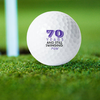 Funny Golf Balls 70th Birthday Party Monogrammed by colorfulgalshop at Zazzle