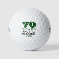 Funny Golf Balls 70th Birthday Party Monogrammed