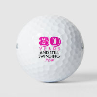 Funny Golf Balls 80th Birthday Party Monogrammed