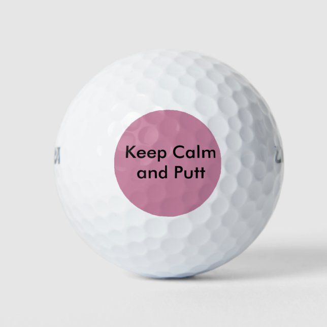 Funny Golf Balls - Keep Calm and Putt (Front)