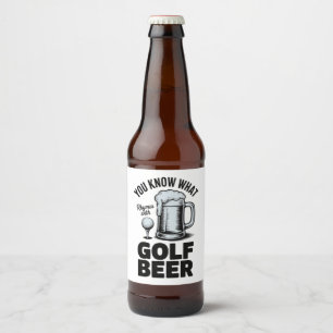 Funny Golf Beer Golfer Gift Beer Humor Golfing Bottle Label