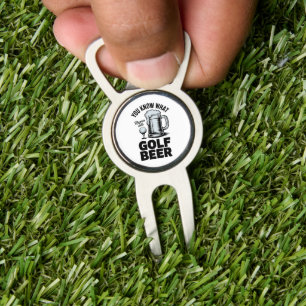 Funny Golf Beer Golfer Gift Beer Humor Golfing Divot Tool
