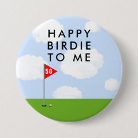 funny golf birthday button