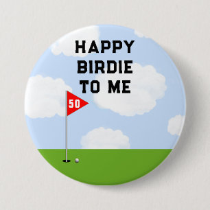 Funny Golf Birthday Button