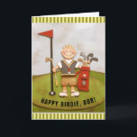 Funny Golf Birthday Card<br><div class="desc">Golf birthday birdie card for your favorite golfer. To personalize edit text to add name.</div>