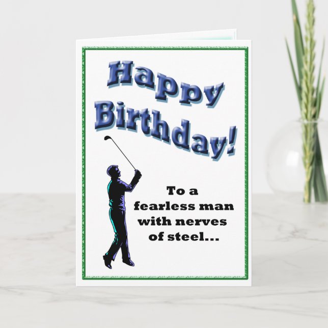Funny Golf Birthday Card (Front)