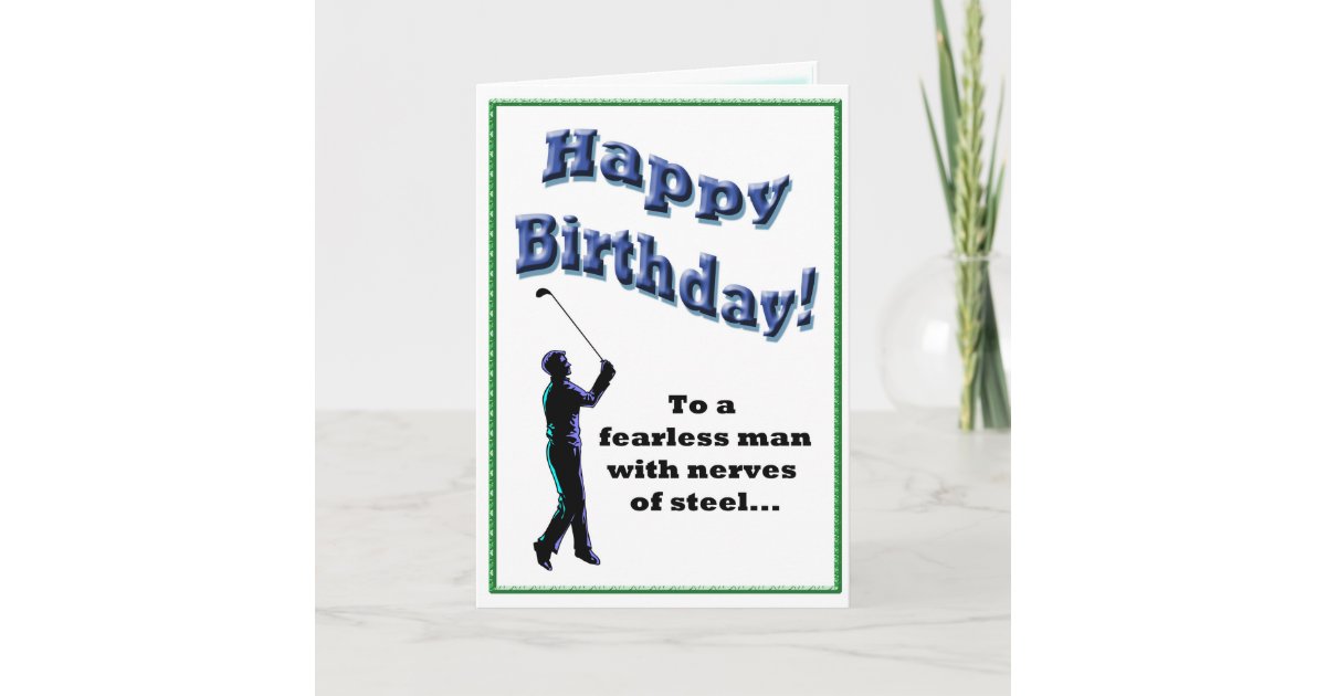 Funny Golf Birthday Card | Zazzle