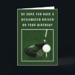 Funny Golf Birthday Card<br><div class="desc">Creative golf birthday card for fun-loving golfers. Edit text to add name.</div>