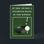 Funny Golf Birthday Card<br><div class="desc">Creative golf birthday card for fun-loving golfers. Edit text to add name.</div>