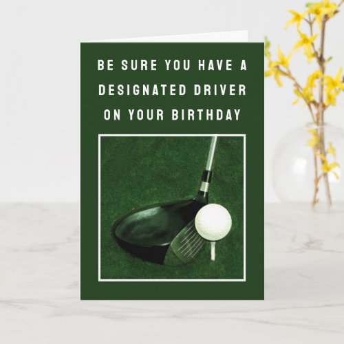 Funny Golf Birthday Card