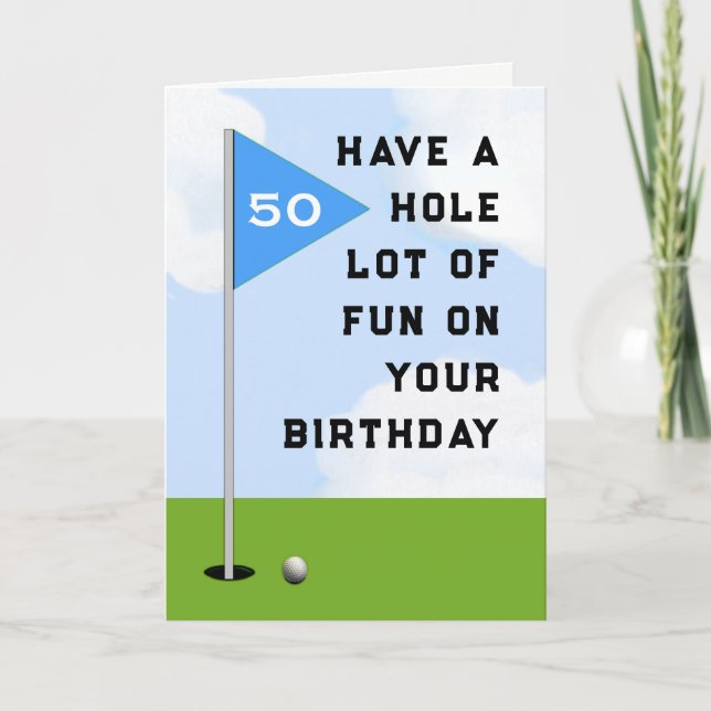 Funny Golf Birthday Card (Front)