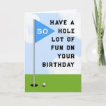 Funny Golf Birthday Card<br><div class="desc">Creative golf birthday card for golfer. To personalize edit text to add name and age or otherwise customize.</div>