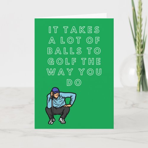 Funny Golf Birthday Card