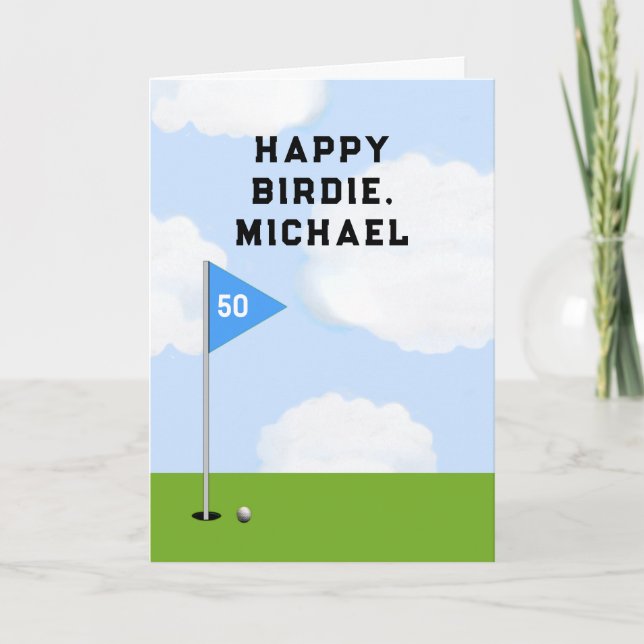 Funny Golf Birthday Card (Front)