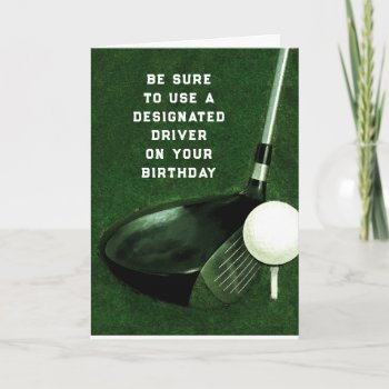 Funny Golf Birthday Card by ebbies at Zazzle