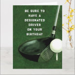 Funny Golf Birthday Card<br><div class="desc">Funny golf birthday design. Edit text to add golfer's name.</div>