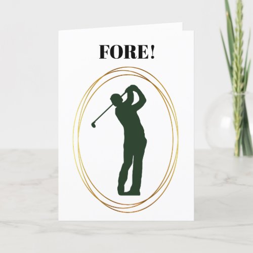 Funny Golf Birthday Card for Men