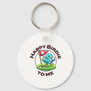 Funny Golf Birthday Happy Birdie Golfer Kids Boys Keychain