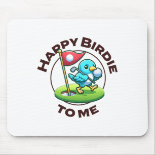 Funny Golf Birthday Happy Birdie Golfer Kids Boys Mouse Pad