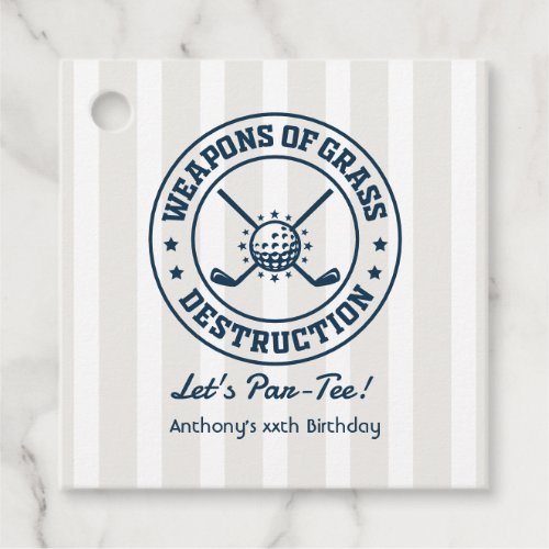 Funny Golf Birthday Party Favor Tags