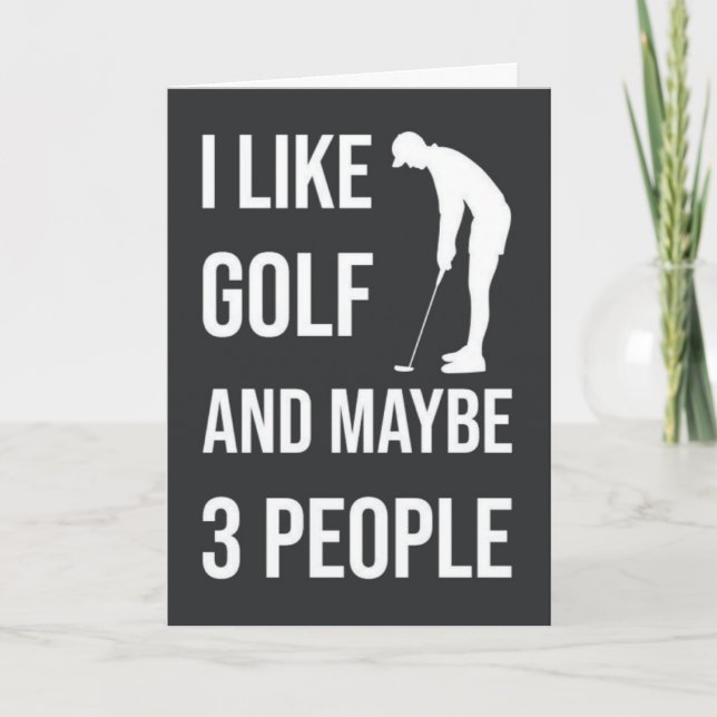 Funny Golf Cards Sports Humor For Golfer Friend  (Front)