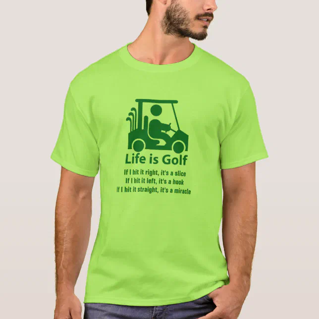 Funny Golf Cart Golfer Green light green TShirt Zazzle