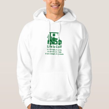Funny Golf Cart Golfer Green White Hoodie by DKGolf at Zazzle