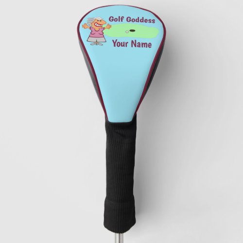 Funny Golf Cartoon for Her Golf Head Cover