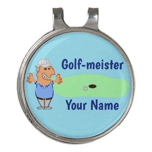 Funny Golf Cartoon for Him Golf Hat Clip