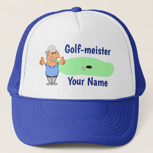 Funny Golf Cartoon for Him Trucker Hat
