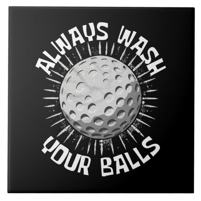 Funny-golf Ceramic Tile (Front)
