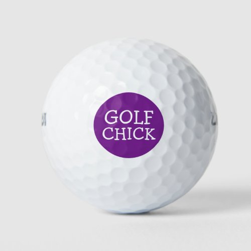Funny Golf Chick Golf Balls