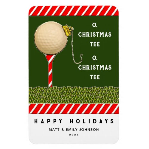 Funny Golf Christmas Card Magnet