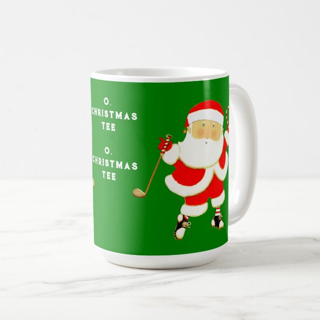 Funny Golf Christmas Coffee Mug (Front Right)